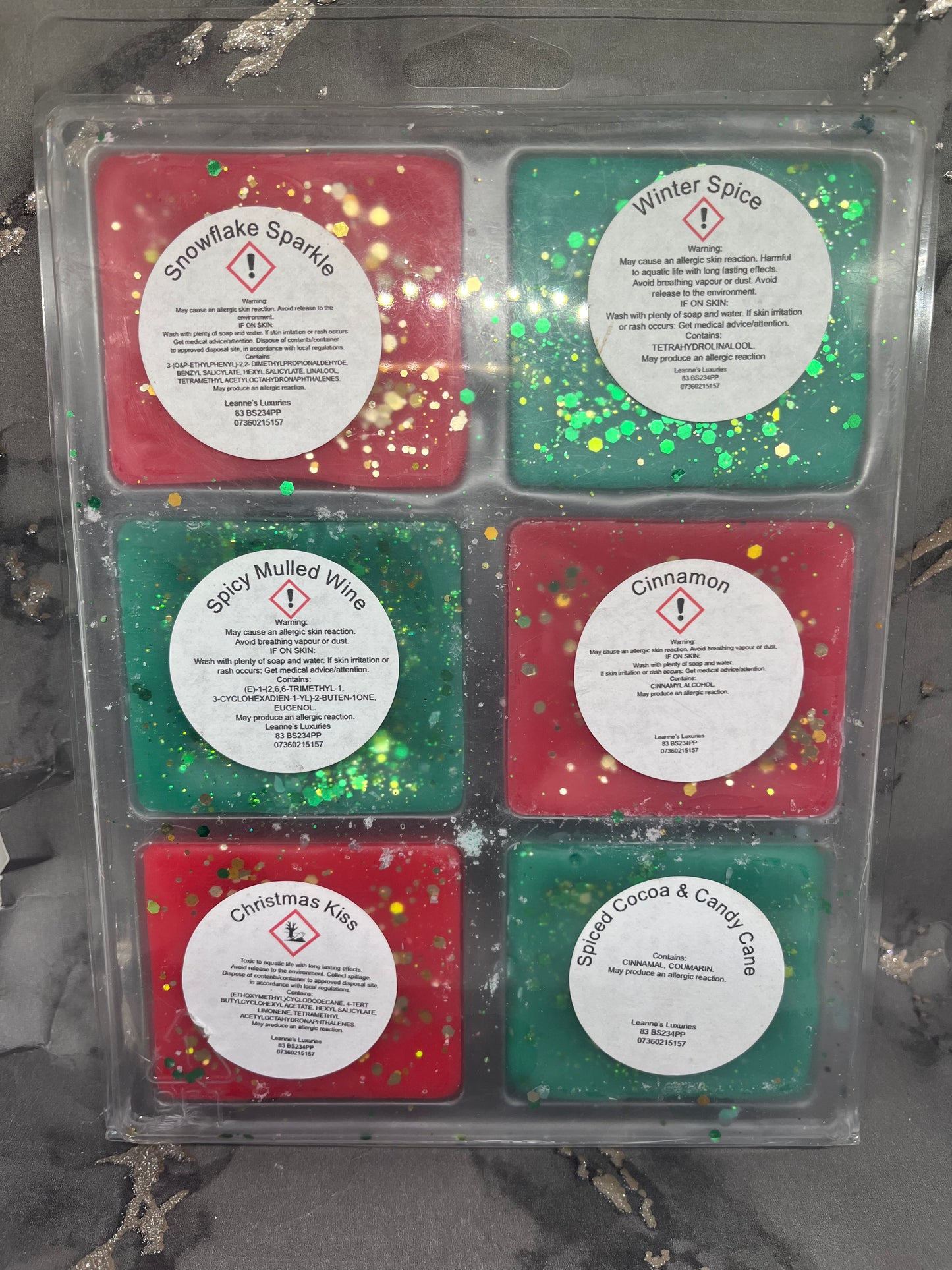 6 Scent Christmas Scented Wax Melts